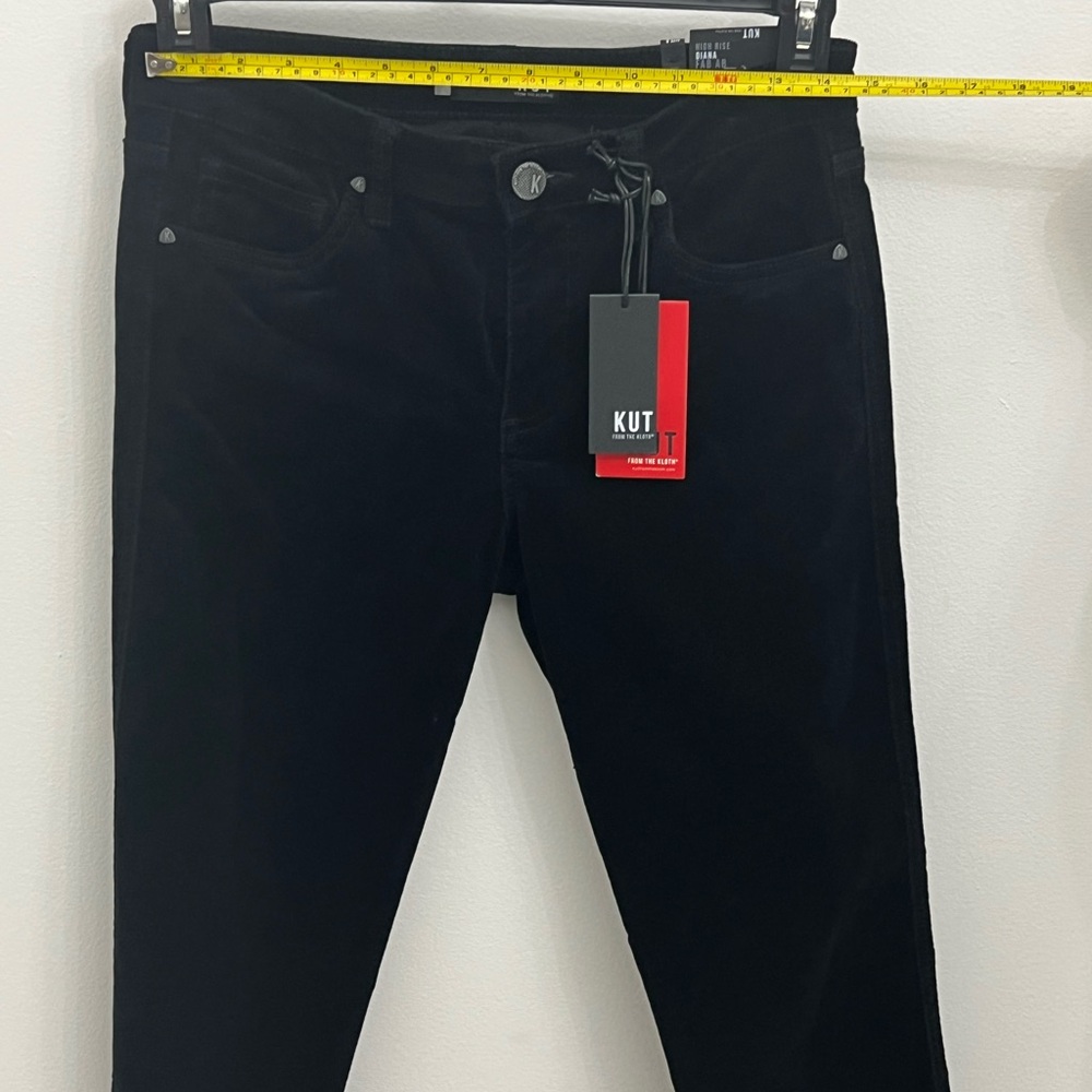 Kut from the Kloth Black Straight Leg Corduroy Women's Jeans - Picture 9 of 16